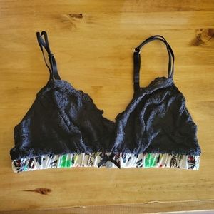 Christian Lacroix lace bralette butterfly large caviar